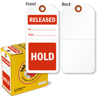 Hold / Released 2 Part Plastic Tag