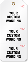 Custom Perforated Sequentially Numbered Tag