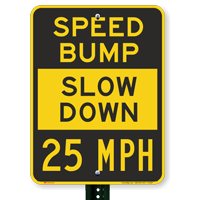 Speed Bump Signs