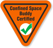Confined Space Buddy Certified Hard Hat Decals