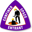 Confined Space Entrant Hard Hat Decals