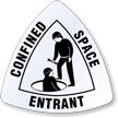 Confined Space Entrant Hard Hat Decals