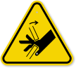 ISO Hand Crush, Pinch Point Symbol Warning Sign