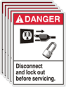 Danger Label: Disconnect and lock out before servicing