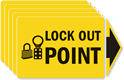 Lockout Point Vinyl Label (with arrow)
