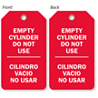 Bilingual Empty Cylinder Do Not Use Status Tag