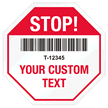 Stop Shaped Tamper Seals - Barcodes