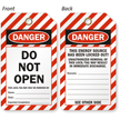 Do Not Open Danger Lockout 2-Sided Tag