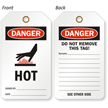 Double-Sided Danger Hot With Graphic Tag