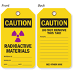Caution Radioactive Materials Tag With Graphic