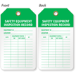Safety Equipment Inspection and Status Record 2-Sided Tag