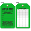 Scaffold Permit, Inspection Required Prior To Use Tag