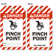 2-Sided Pinch Point ANSI Danger Safety Tag