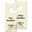 Custom Headline Door Hang Tag