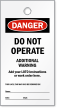 Custom OSHA Danger Safety Tag