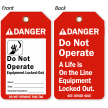 Do Not Operate Danger Tag