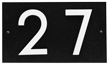 Floating Stand-Off 2-Number Horizontal Sign Plaque With Modern Font