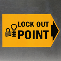 Lockout Point Vinyl Labels (with arrow)