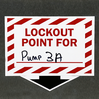 Lockout Point For [blank] Vinyl Labels (with arrow)
