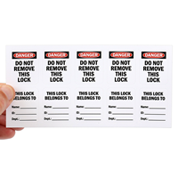 2-Sided OSHA Danger Padlock Label