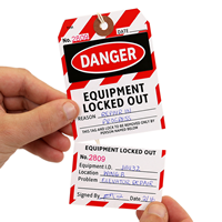 Danger Equipment Locked Out Tag