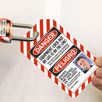 Warning tag lockout for safety