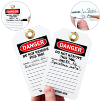 2-Sided Blank Self Laminating Tag with Danger Header