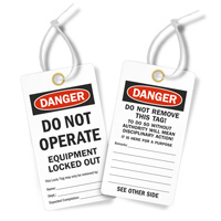 Warning Labels for Locked Out Machinery