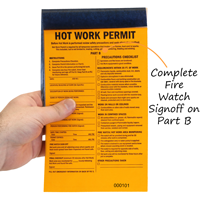 Warning Hot Work Permit Tag
