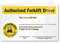 Double-Sided Authorized Forklift Driver Certification Wallet Card, 2-Sided
