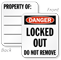 2-Sided Locked Out Property Padlock Label