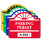 Parking Permit Round Arch Shaped Sticker