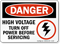Danger High Voltage Turn Off Power Sign