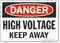 Danger High Voltage Keep Away Sign
