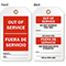 Out Of Service Bilingual Safety 2-Sided Tag