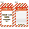 Personalized Red Striped Tag With Back Side Options